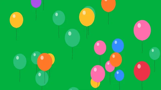 Balloons Rising Green Screen preview