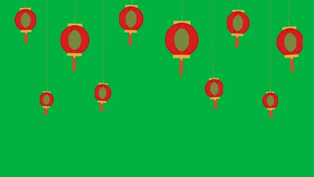 Chinese Red Lanterns Green Screen preview