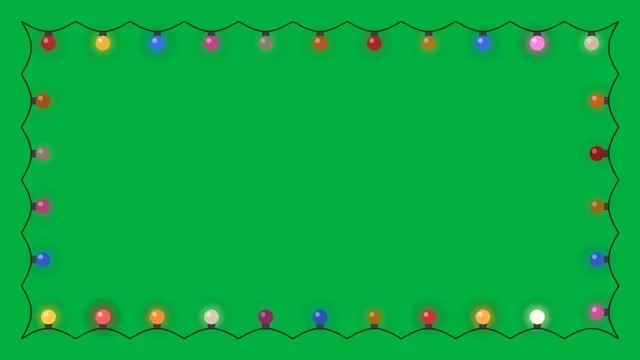 Christmas Lights Frame Green Screen preview