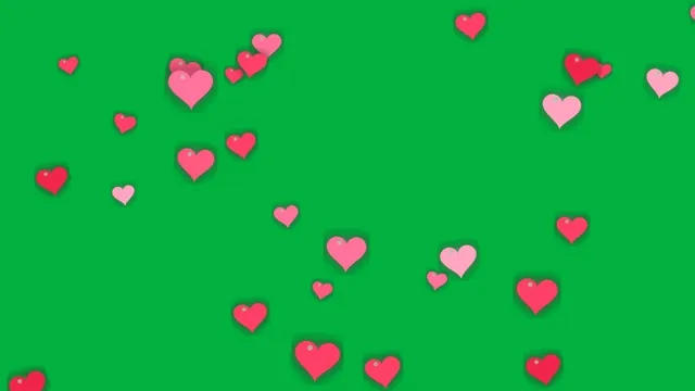 Floating Hearts Green Screen preview