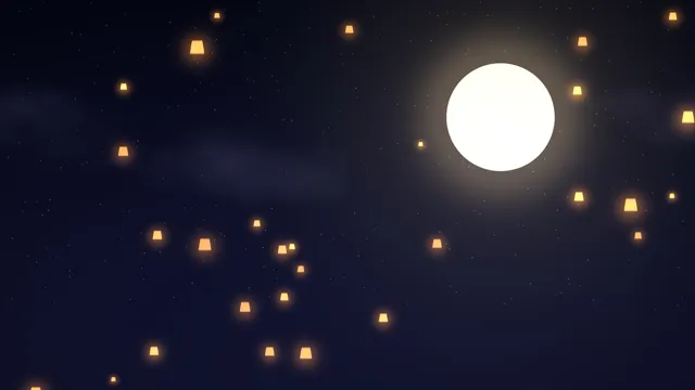 Full Moon and Sky Lanterns (Chuseok / Mid-Autumn) preview
