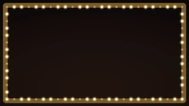 Gold Marquee Lights Frame preview