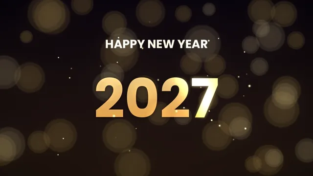 Happy New Year 2027 Gold Title preview