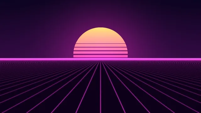 Retro Neon Grid Sunset preview